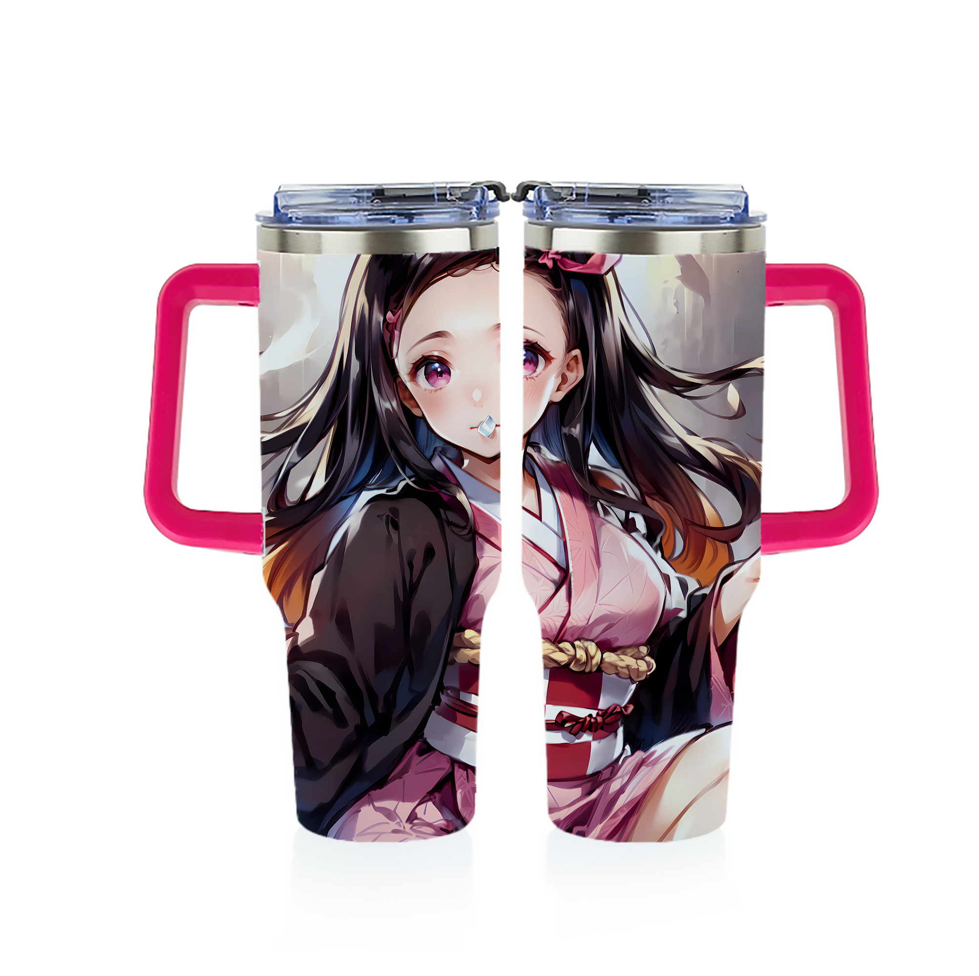（画像用） 鬼滅の刃（きめつのやいば）竈門 禰󠄀豆子／かまど ねずこ Kamado Nezuko 1200ｍLフルプリント車用タンブラー
